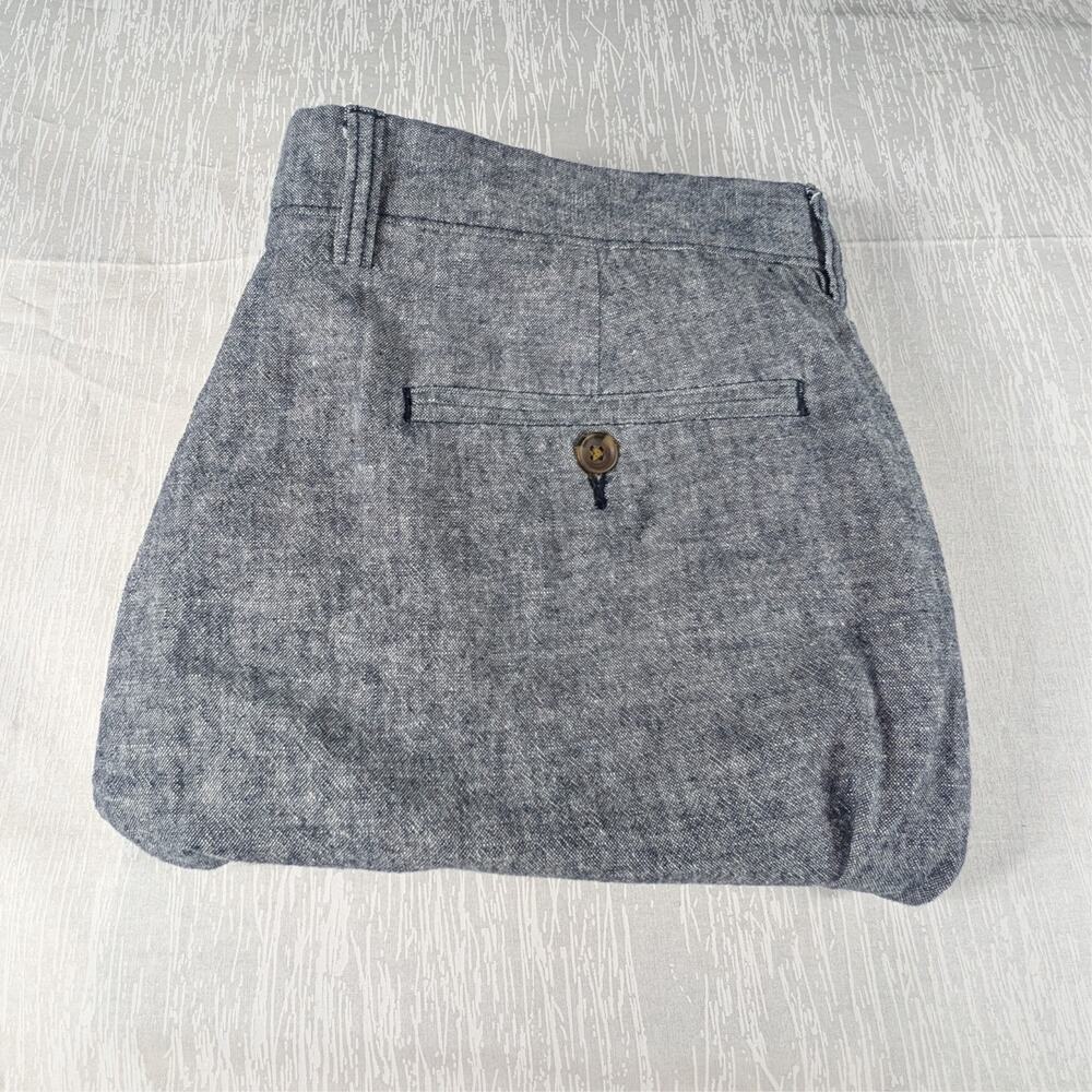 J. Crew Linen Shorts Mens Size 36 Grey 9" Inseam Chino Flat Front Shorts